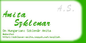 anita szklenar business card
